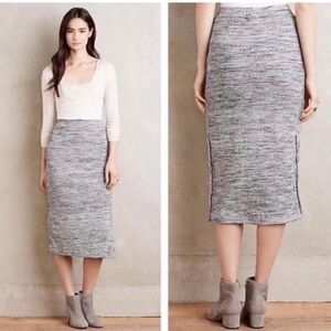 2/$30 Maeve Heather Gray Knit Midi Pencil Skirt